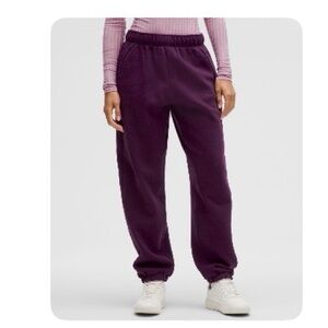 lululemon Jogger SweatPants, “dramatic magenta” , size xs ,oversized